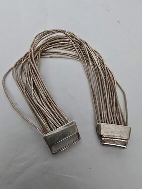 Vintage sterling silver multi strand bracelet
